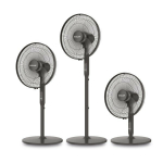 Eurolamp 300-20024 Ανεμιστηρας Ορθοστατη Μαυρος 3σε1 Dc Μοτερ Φ45 25w Κοντρολ