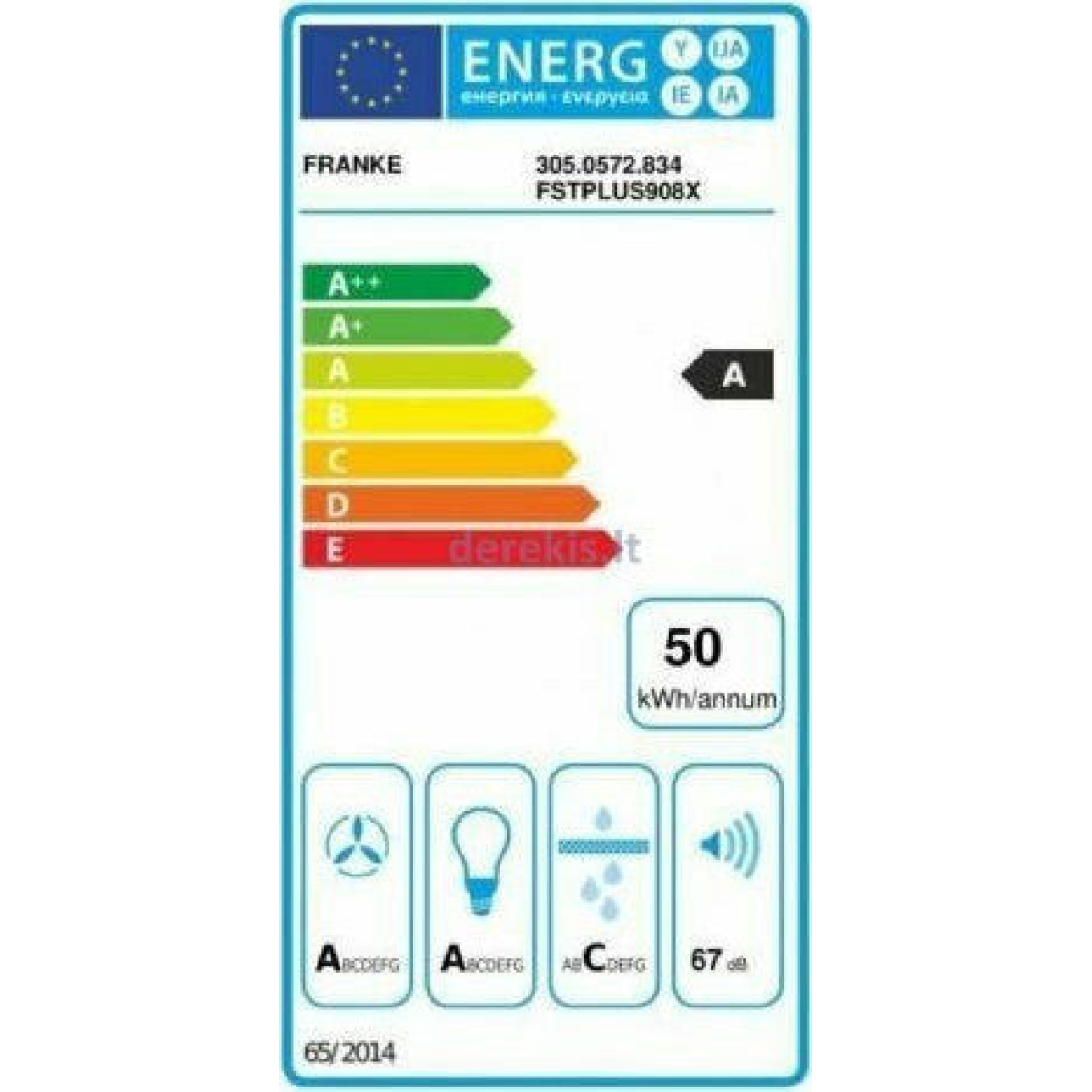 FRANKE STYLE PLUS FST 908 X ΑΠΟΡΡΟΦΗΤΗΡΑΣ ΚΑΜΙΝΑΔΑ INOX 90CM - Image 4