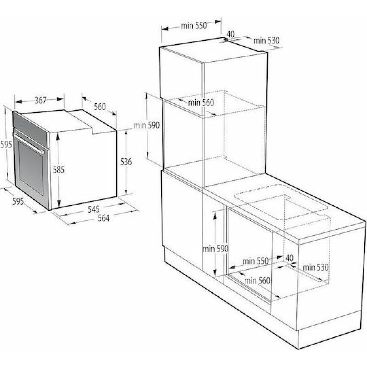 Gorenje BPSA6747A08BGWI Φούρνος άνω Πάγκου 77lt Μαύρος ΕΩΣ 12 ΔΟΣΕΙΣ - Image 10