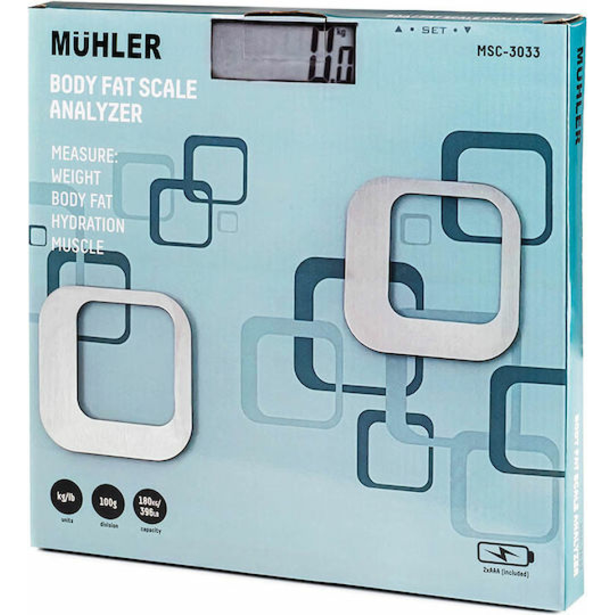 Muhler MSC-3033 Ψηφιακή Ζυγαριά σε Μπλε χρώμα - Image 2