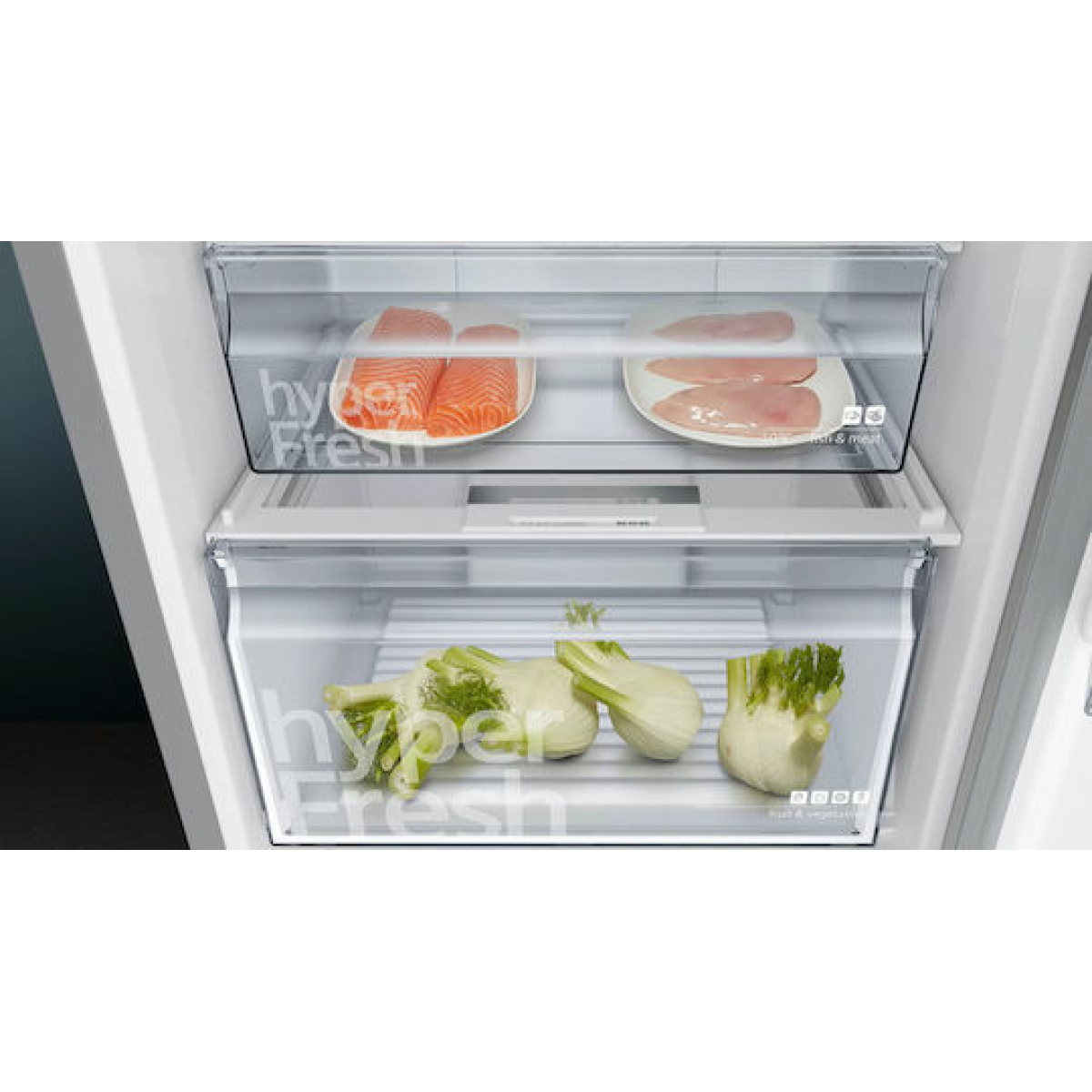 Siemens KG39NVIEC Ψυγειοκαταψύκτης 368lt Total NoFrost Υ203xΠ60xΒ66εκ. Inox - Image 3