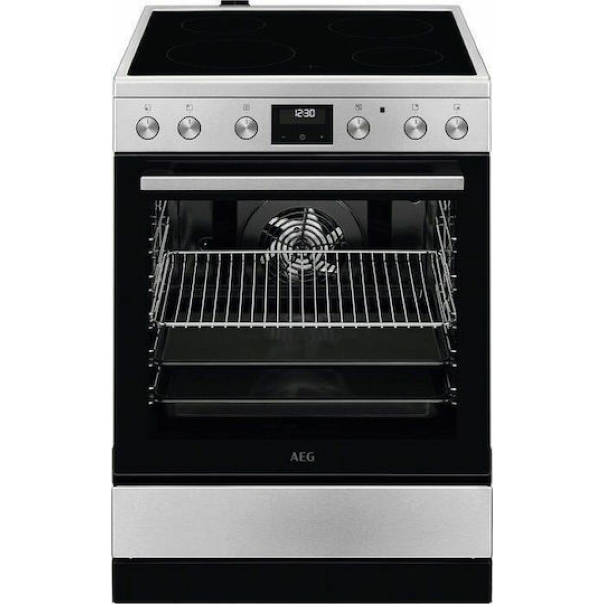 AEG Κουζίνα 73lt με Κεραμικές Εστίες Π59.6εκ. Inox CCB6441NBM - Image 1