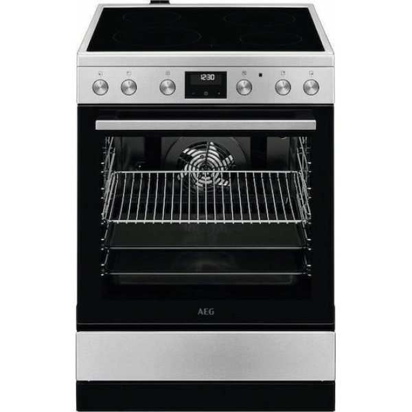 AEG Κουζίνα 73lt με Κεραμικές Εστίες Π59.6εκ. Inox CCB6441NBM