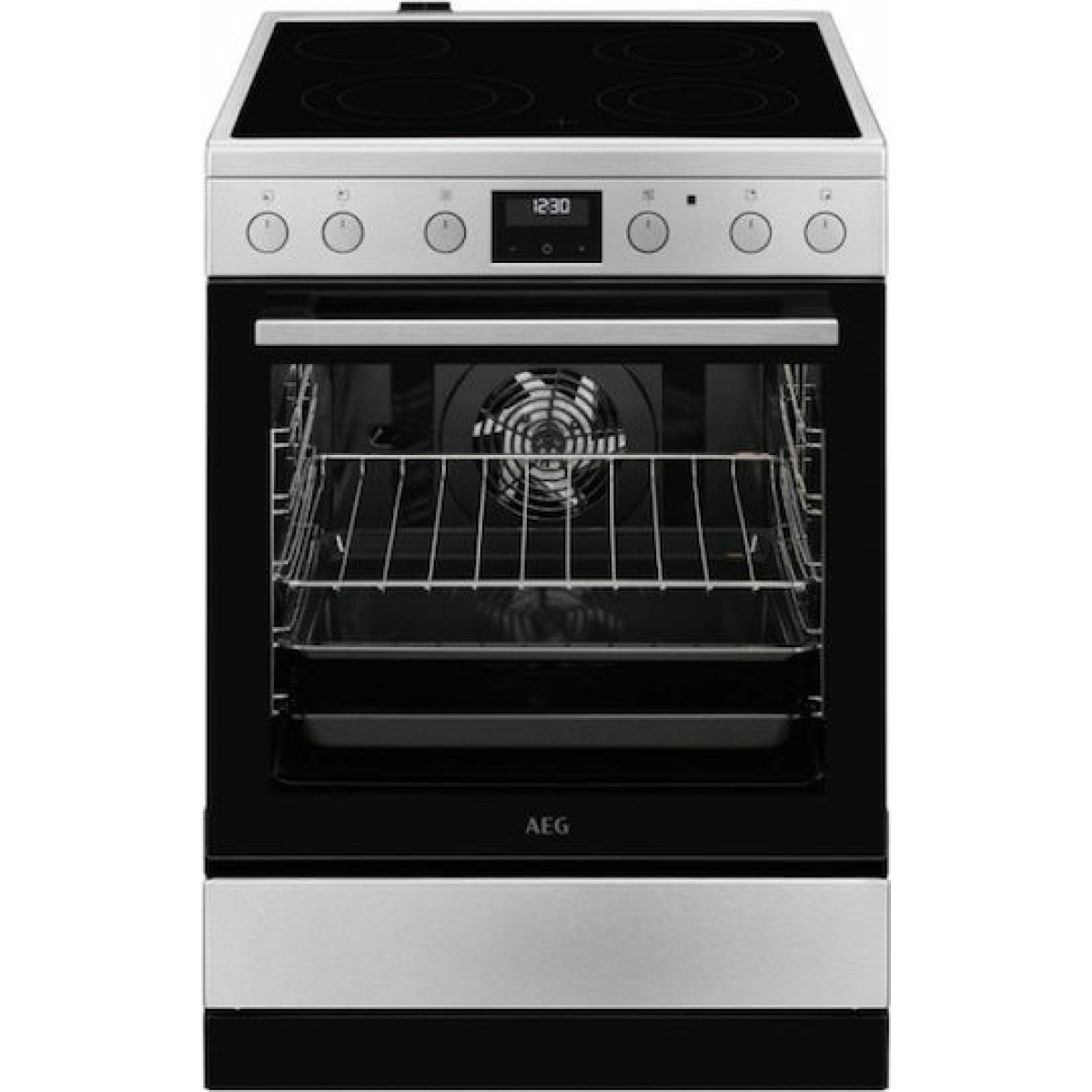 AEG Κουζίνα 73lt με Κεραμικές Εστίες Π59.6εκ. Inox CCB6442OBM - Image 1
