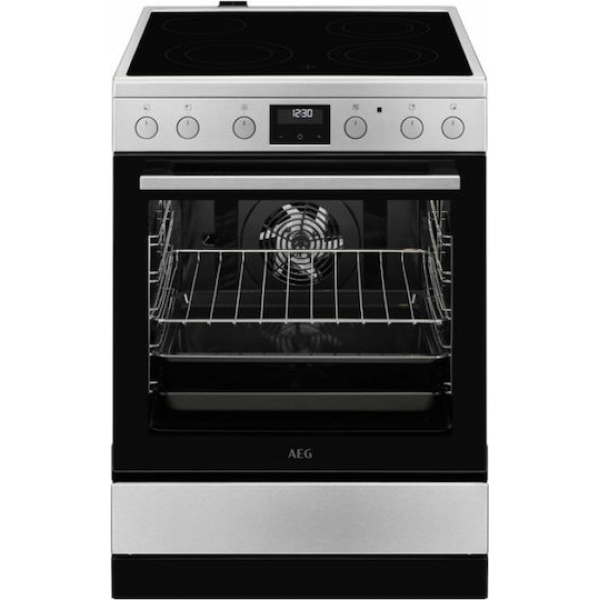 AEG Κουζίνα 73lt με Κεραμικές Εστίες Π59.6εκ. Inox CCB6442OBM