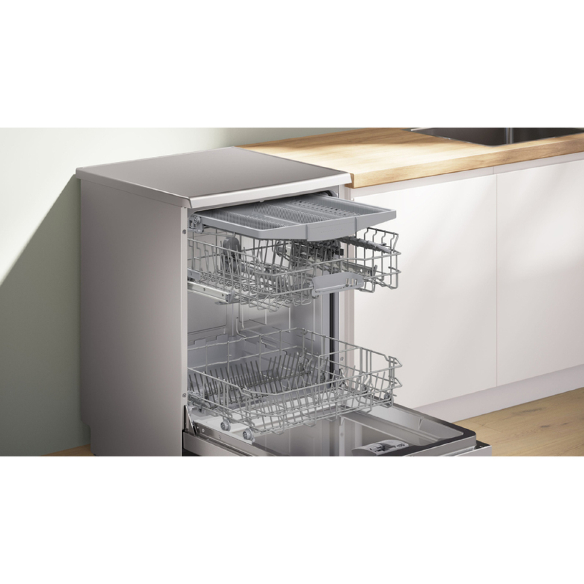 Bosch Ελεύθερο Πλυντήριο Πιάτων για 14 Σερβίτσια Home Connect Π60xY84.5εκ. Inox SMS4HVI03E - Image 4