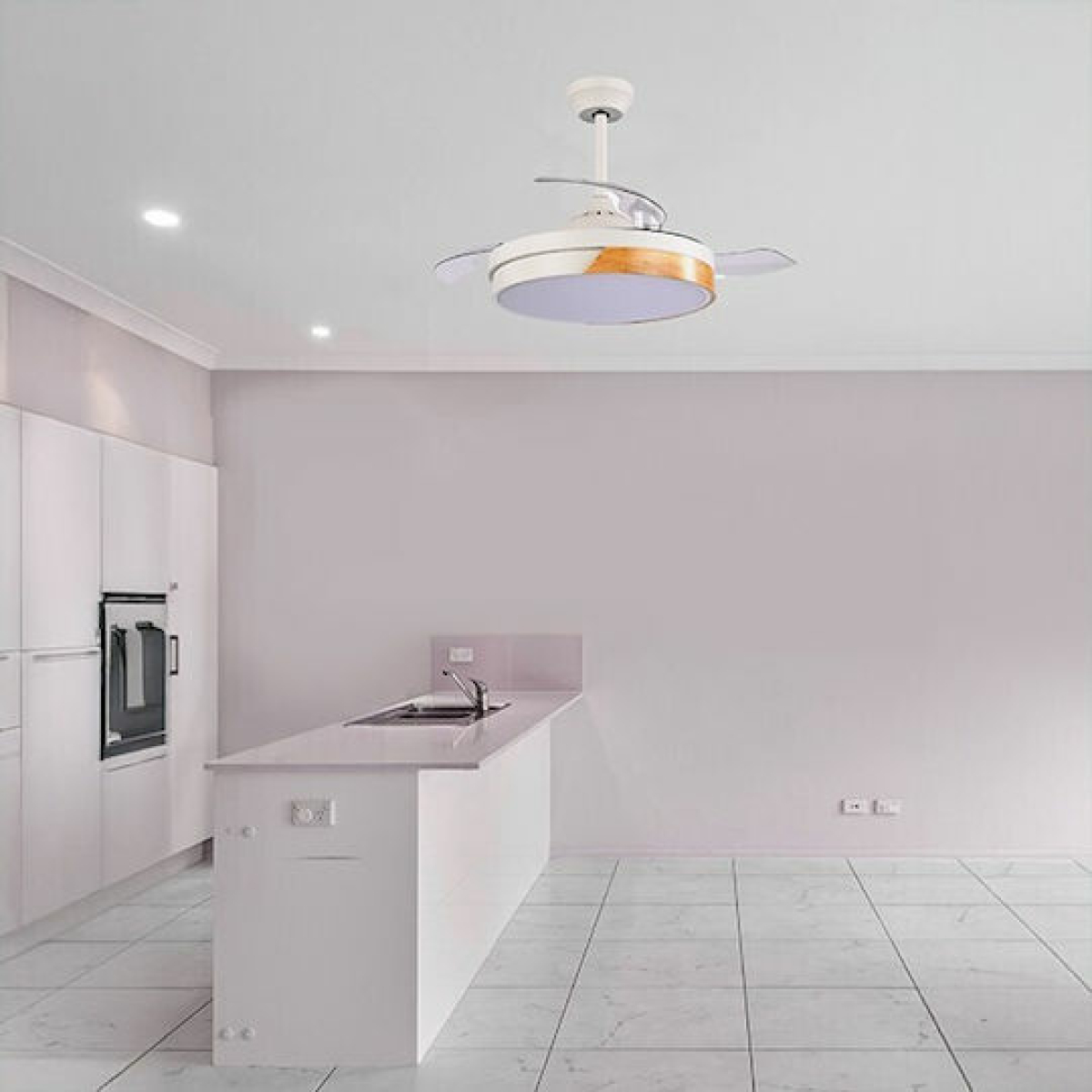Eurolamp Ανεμιστήρας Οροφής 107cm με Φως και Τηλεχειριστήριο Λευκός 300-25068 - Image 2