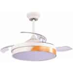 Eurolamp Ανεμιστήρας Οροφής 107cm με Φως και Τηλεχειριστήριο Λευκός 300-25068