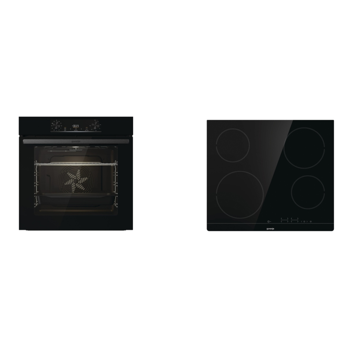 GORENJE ΦΟΥΡΝΟΣ BO6735E02BK + ECT641BSC-745395 ΑΝΩ ΠΑΓΚΟΥ ΜΕ ΚΕΡΑΜΙΚΕΣ ΕΣΤΙΕΣ 77LT 59.5CM - Image 1