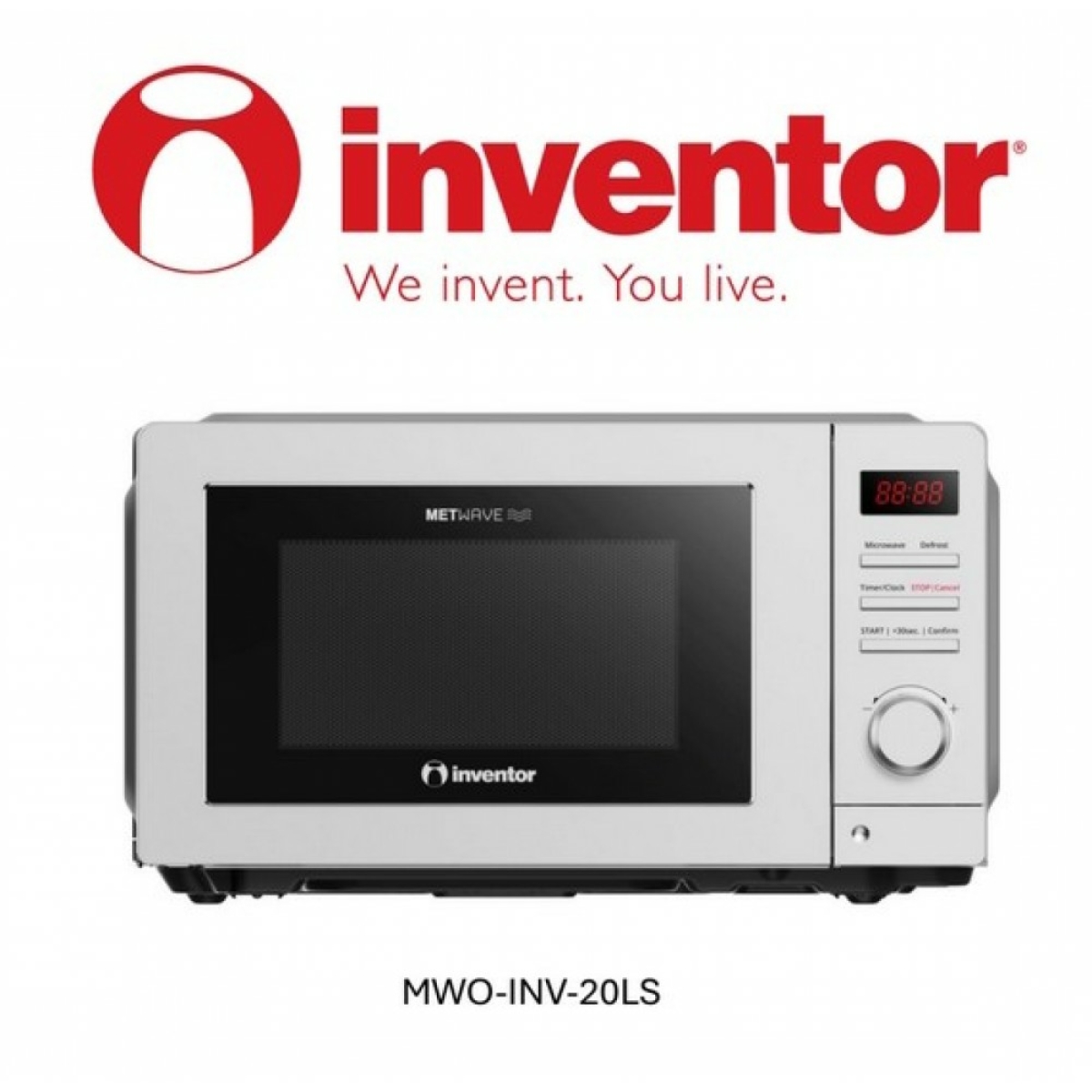 INVENTOR MWO-INV-20LS ΦΟΥΡΝΟΣ ΜΙΚΡΟΚΥΜΑΤΩΝ SILVER 20LT - Image 3