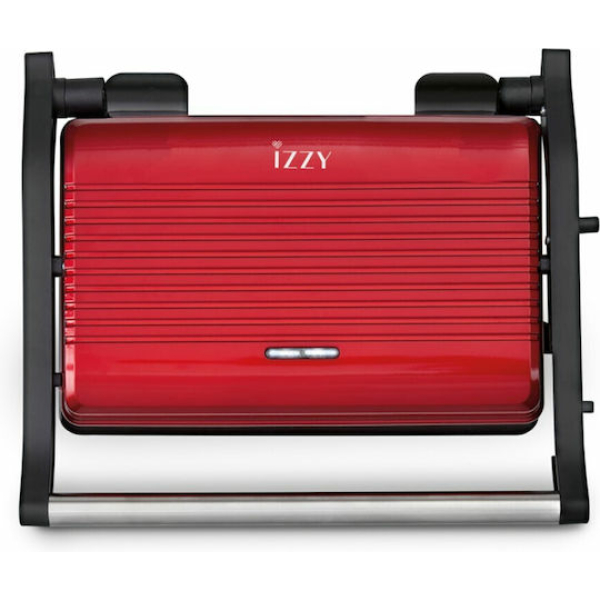 Izzy Vintage Panini IZ-2025 Τοστιέρα για 2 Τοστ 1000W Κόκκινη 224741