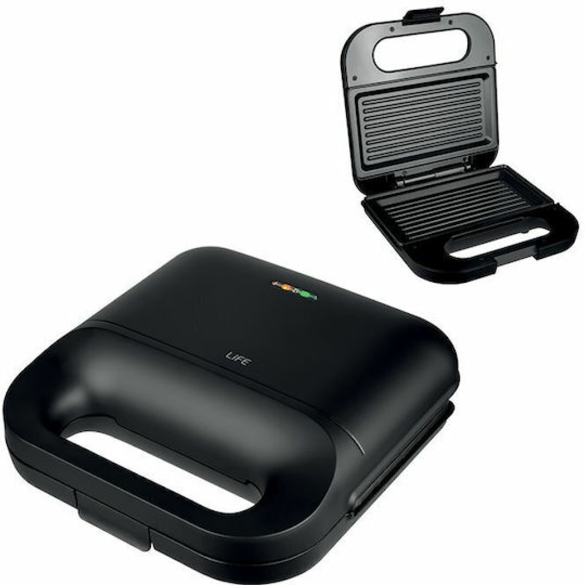 Life Τοστιέρα Γκριλιέρα 750W Μαύρη 221-0437 - Image 1