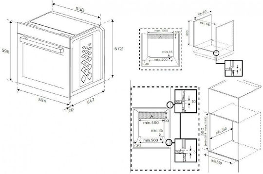 ΦΟΥΡΝΟΣ BEKO BBIR 17300 BCS 2 Beko BBIR17300BCS Φούρνος άνω Πάγκου 72lt Π59.5εκ. Μαύρος - Image 3