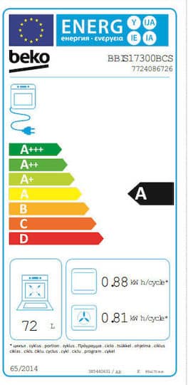 ΦΟΥΡΝΟΣ BEKO BBIR 17300 BCS 3 Beko BBIR17300BCS Φούρνος άνω Πάγκου 72lt Π59.5εκ. Μαύρος - Image 2