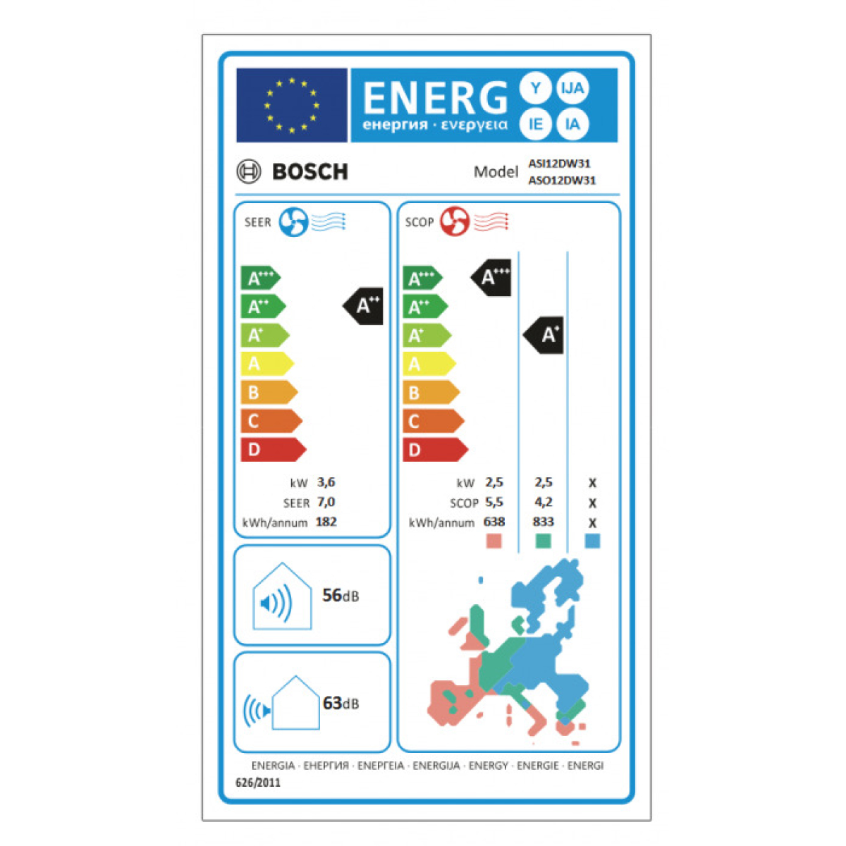 Bosch Series 4 Κλιματιστικό Inverter 12000 BTU A++/A+ με Ιονιστή και WiFi ASI12DW31/ASO12DW31 - Image 3