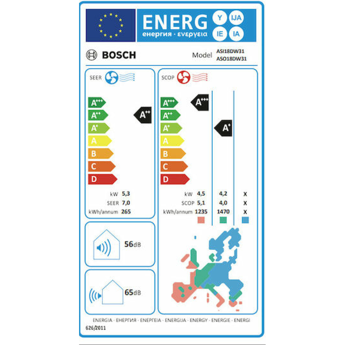 Bosch Series 4 PerfectClima Κλιματιστικό Inverter 18000 BTU A++/A+ με Ιονιστή και WiFi ASI18DW31/ASO18DW31 - Image 3