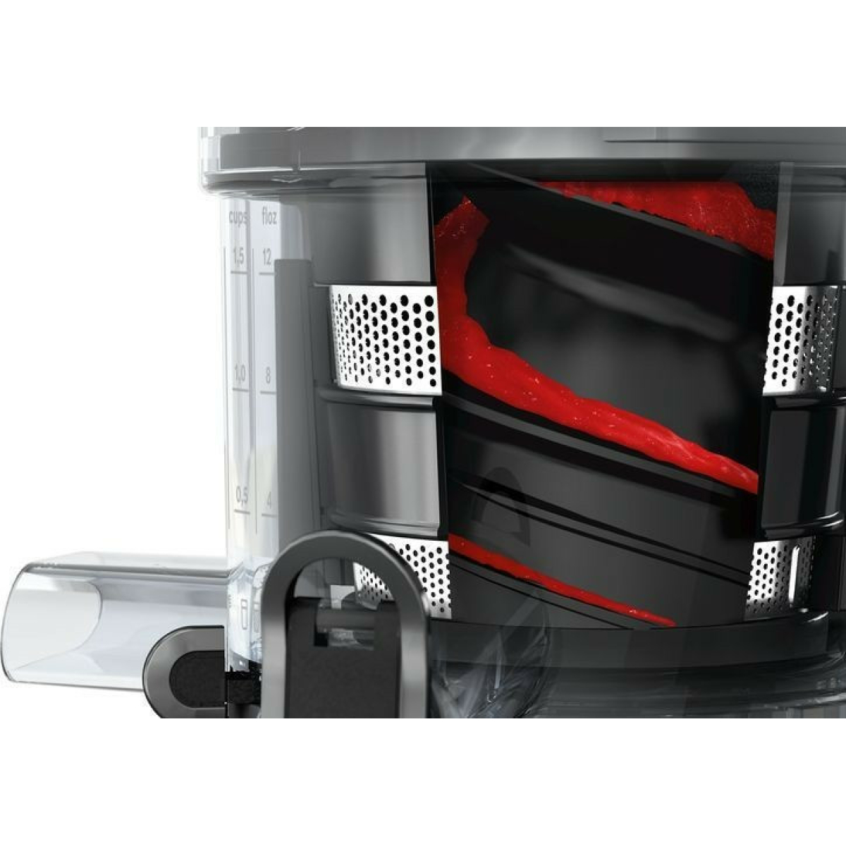 Bosch Αποχυμωτής Αργής Σύνθλιψης 150W Inox Μαύρος MESM731M - Image 8