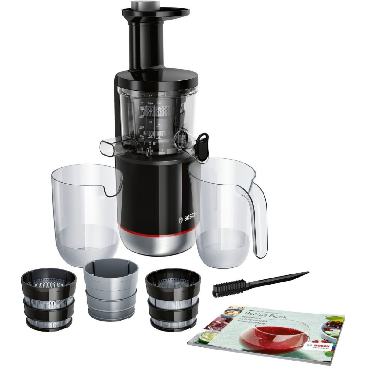 Bosch Αποχυμωτής Αργής Σύνθλιψης 150W Inox Μαύρος MESM731M - Image 1