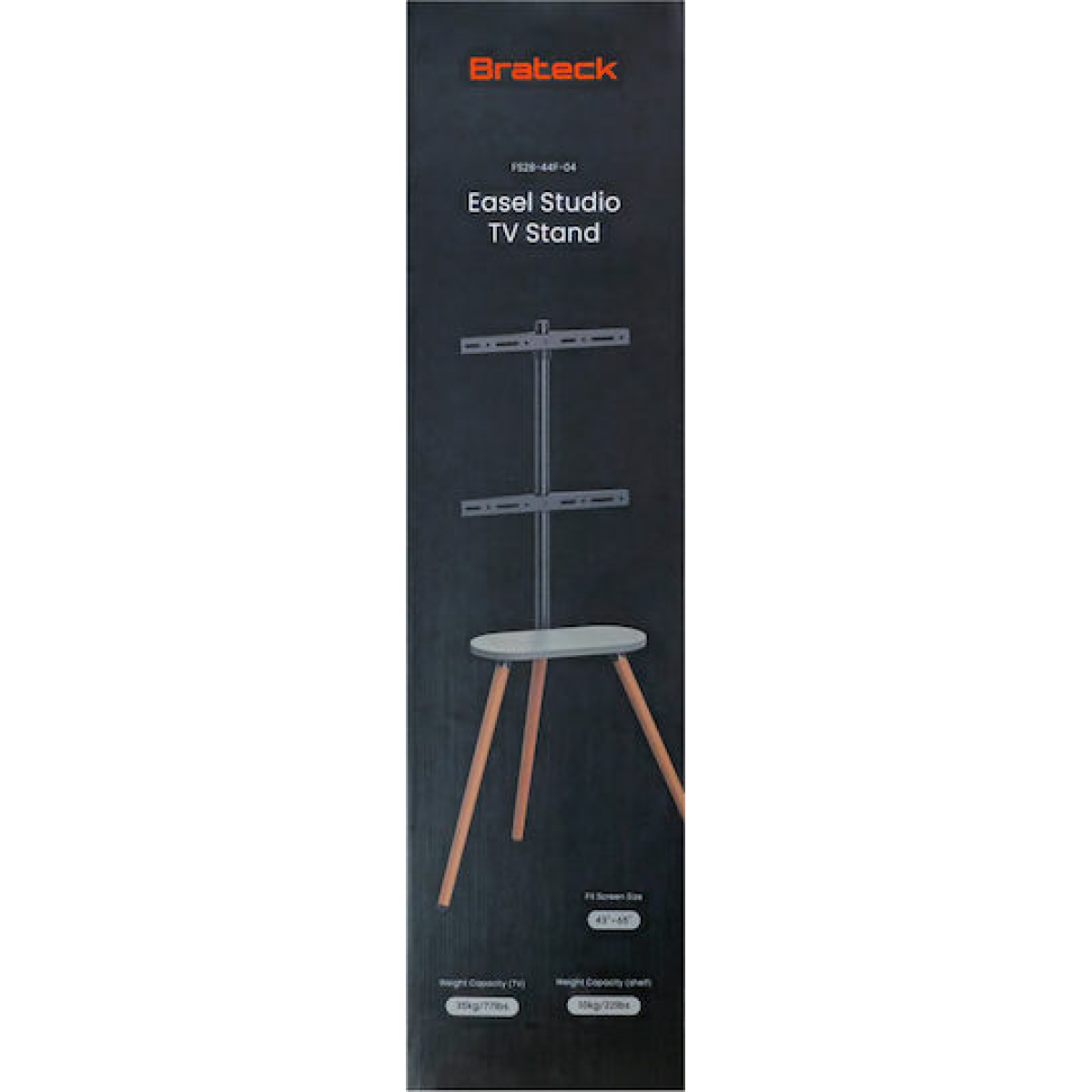Brateck FS28-44F-04 Βάση Τηλεόρασης Δαπέδου έως 65" και 35kg Ασημί - Image 2
