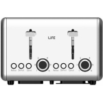 Life Brekky Φρυγανιέρα 4 Θέσεων 1500W Inox 221-0423 - Image 5