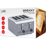 Life Brekky Φρυγανιέρα 4 Θέσεων 1500W Inox 221-0423 - Image 2
