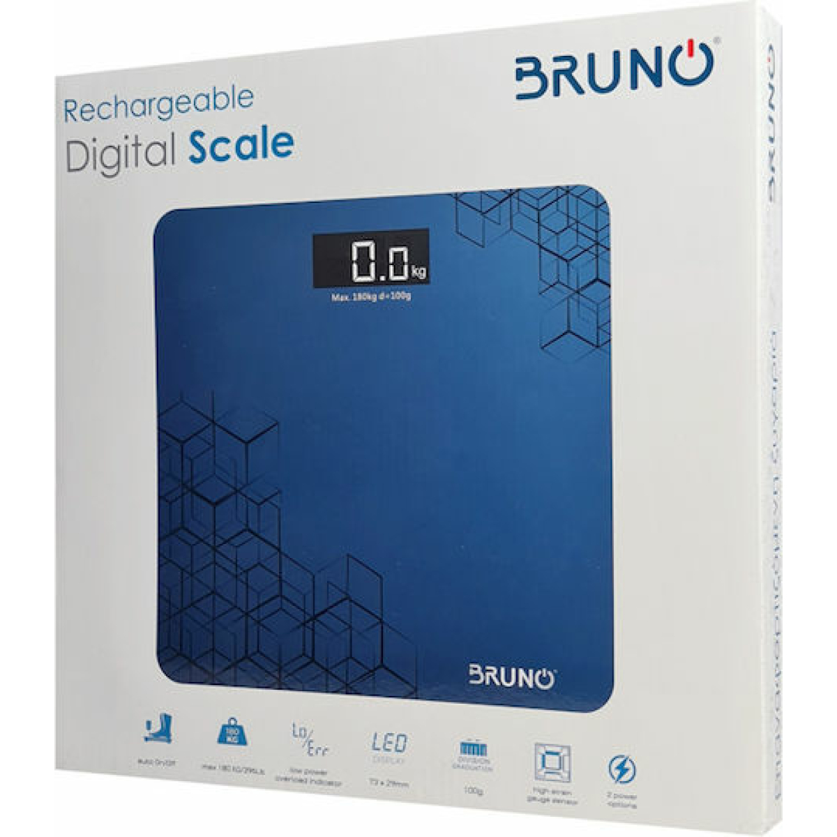 Bruno Ψηφιακή Ζυγαριά σε Μπλε χρώμα BRN-0073 - Image 2