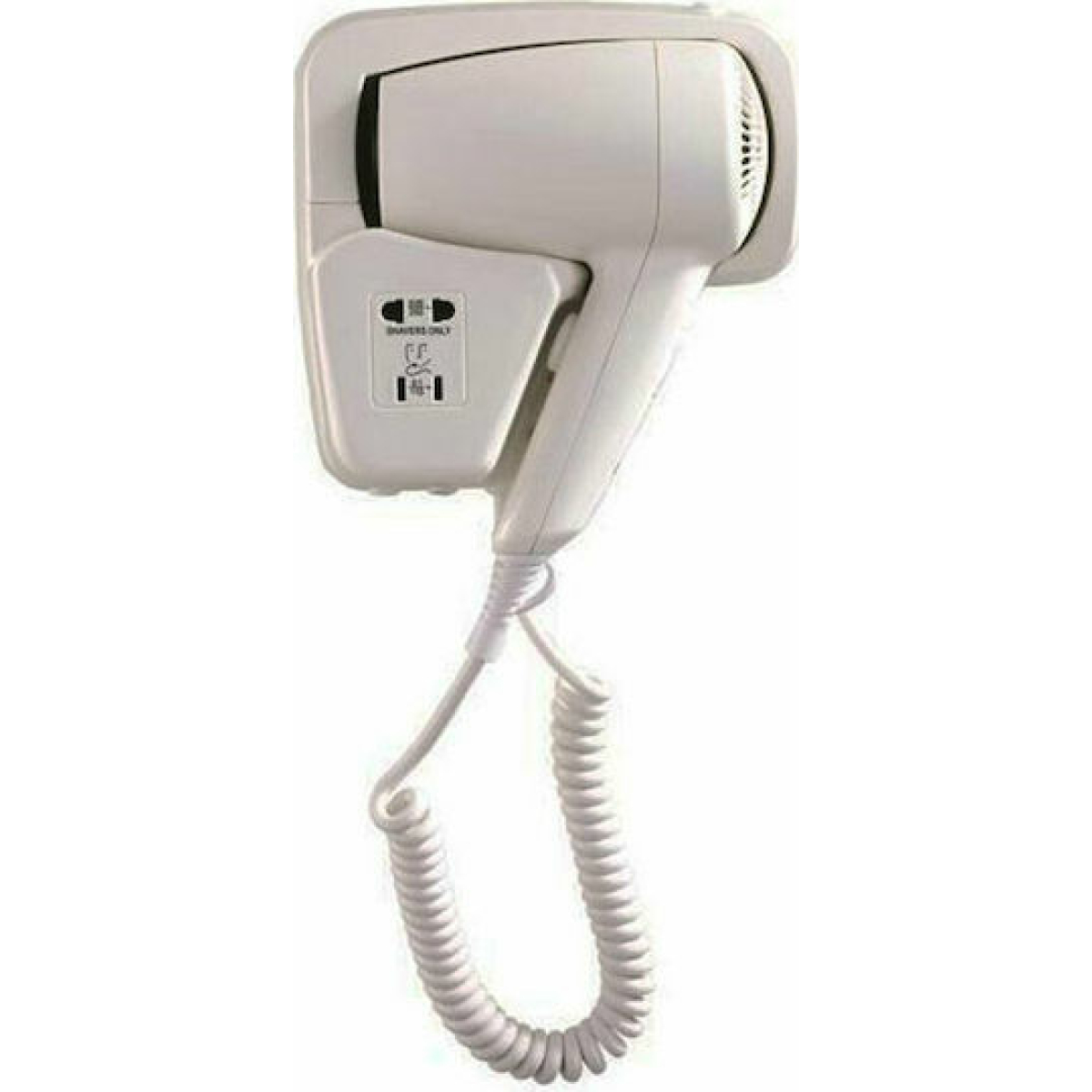 Eurolamp Σεσουάρ Ξενοδοχείου Λευκό 1.2kW με Σπειροειδές Καλώδιο έως 80εκ. 147-45001 - Image 1
