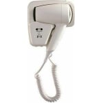 Eurolamp Σεσουάρ Ξενοδοχείου Λευκό 1.2kW με Σπειροειδές Καλώδιο έως 80εκ. 147-45001