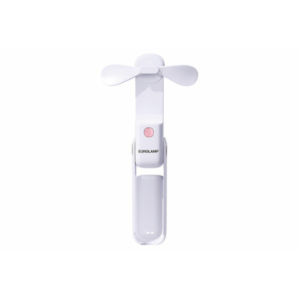 Eurolamp Ανεμιστηράκι Χειρός USB Λευκό 300-20550