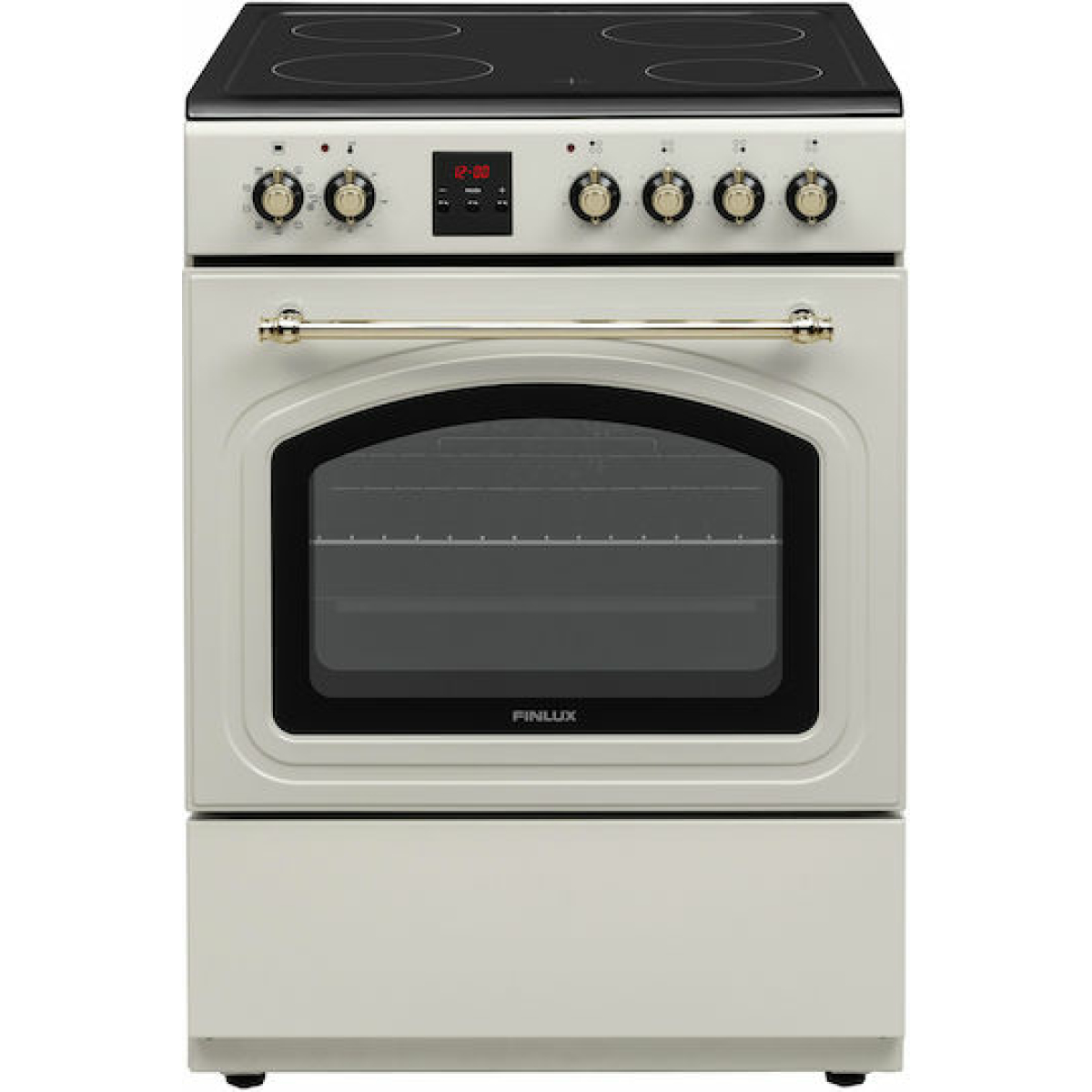 Finlux Κουζίνα 69lt με Κεραμικές Εστίες Π60εκ. Μπεζ FLCR600MD - Image 1