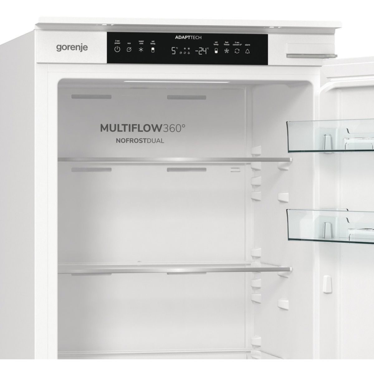 Gorenje Ψυγειοκαταψύκτης 252lt NoFrost Υ177.2xΠ54xΒ54.5εκ. Λευκός NRKI517E41 - Image 3