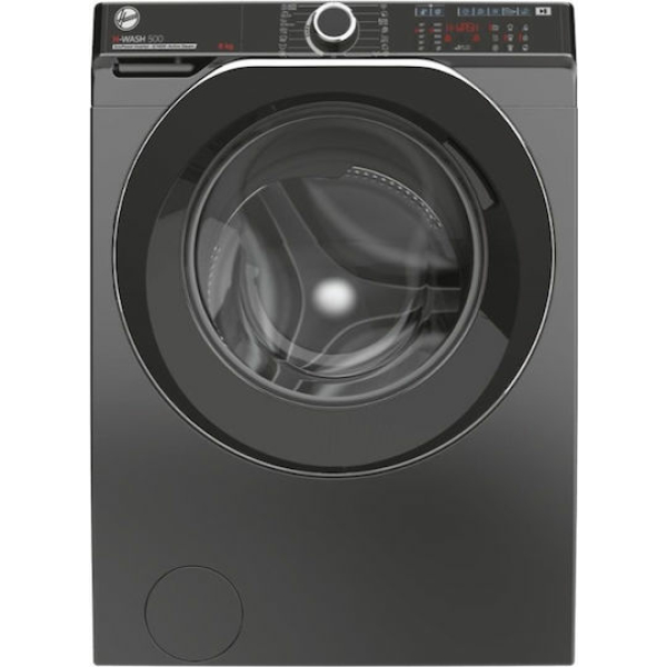 Hoover HWP 48AMBCR/1-S Πλυντήριο Ρούχων 8kg με Τεχνολογία Ατμού 1400 Στροφών Γκρι 31010285