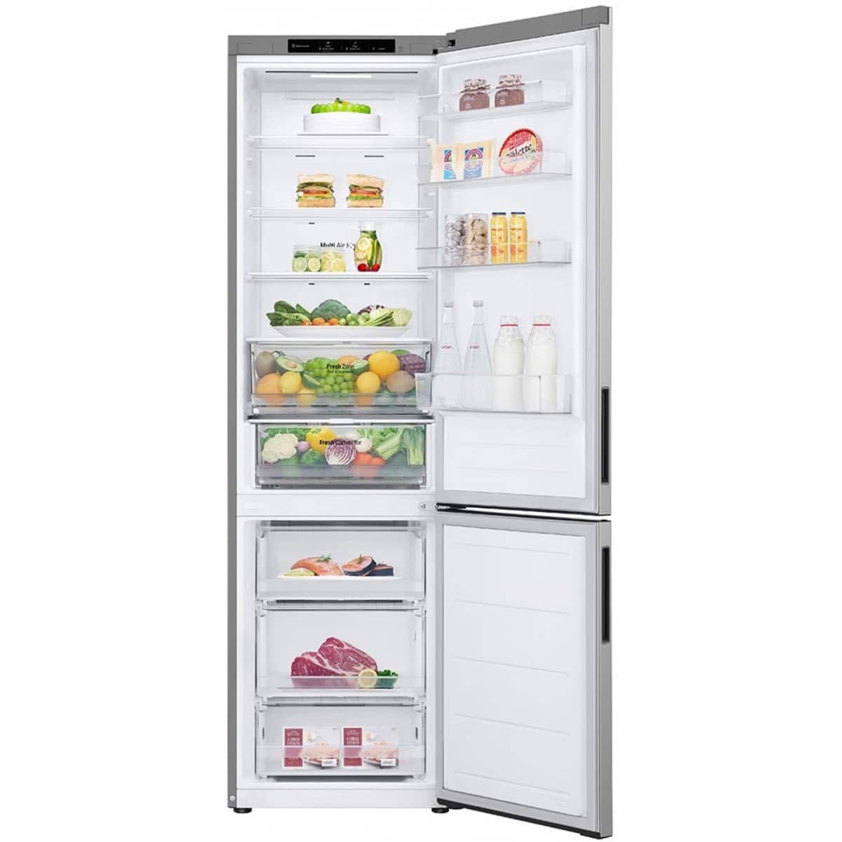 Ψυγειοκαταψύκτης LG GBV22NCCPY 387lt C NoFrost Υ203xΠ59.5xΒ67.5εκ Inox - Image 2