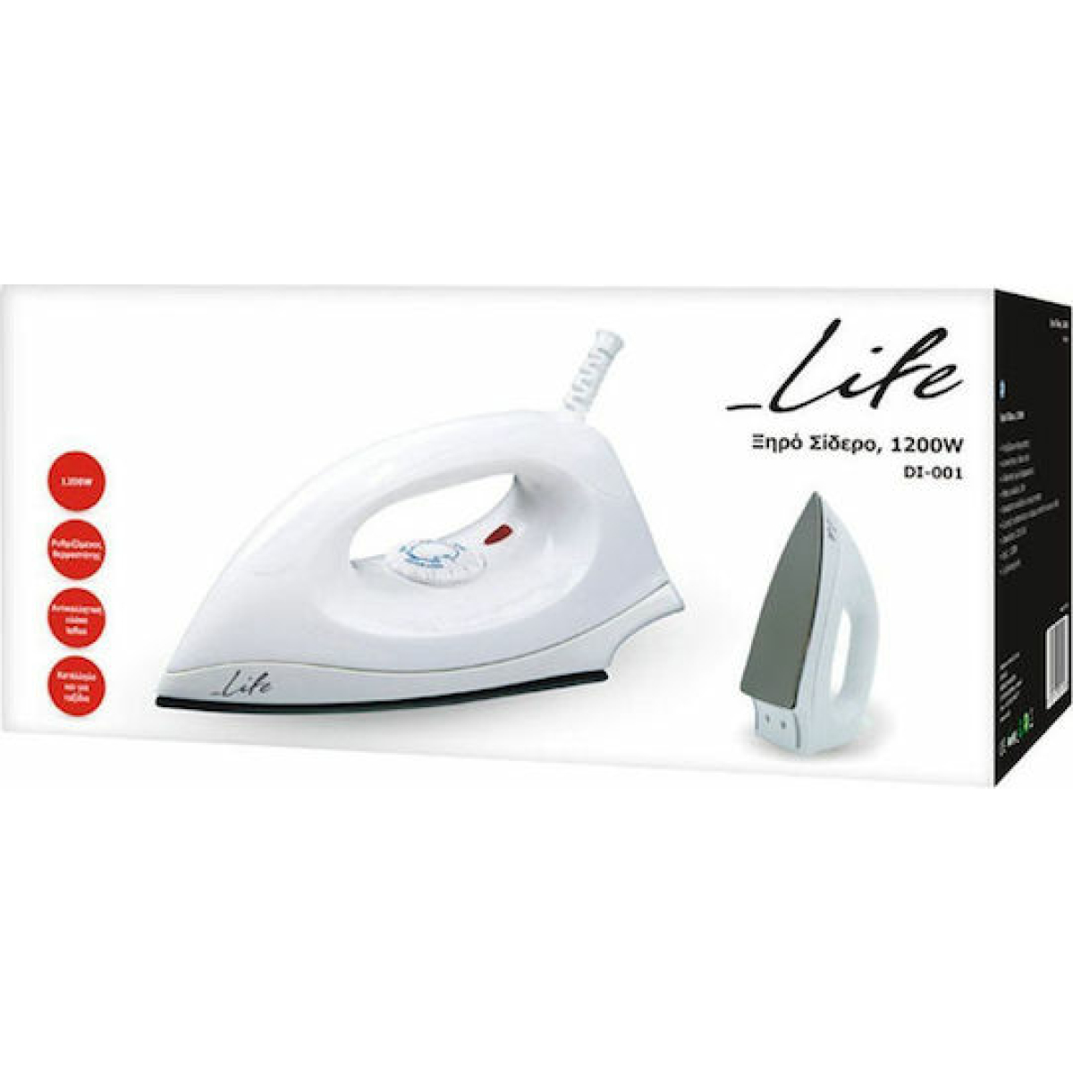 Life DI-001 Σίδερο Ταξιδίου Ξηρού Τύπου 1200W 221-0091 - Image 5