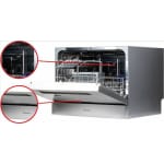 Morris Πλυντήριο Πιάτων Πάγκου για 6 Σερβίτσια Child Lock Π55xY43.8εκ. Inox TTS-55065DD - Image 2