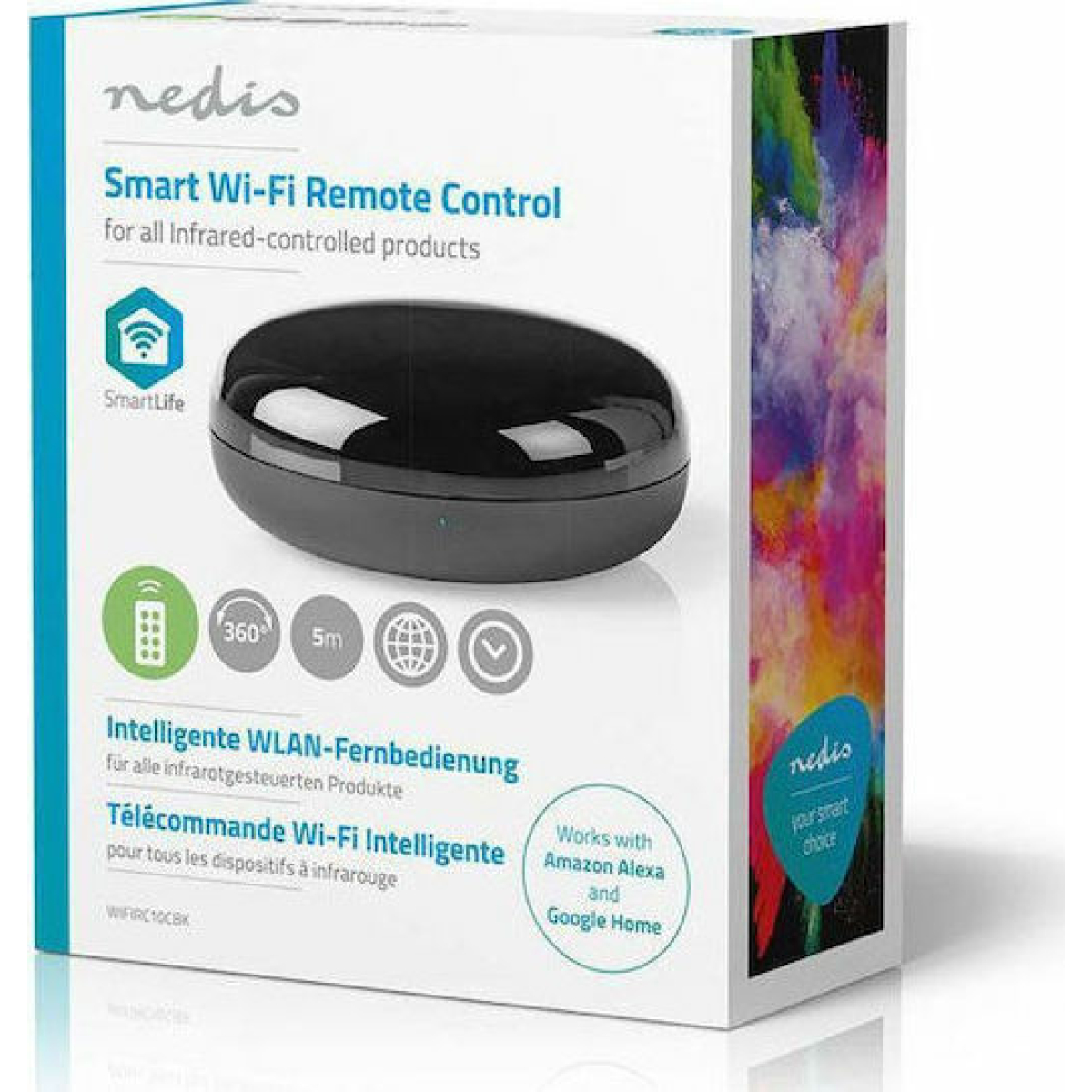 Nedis Wi-Fi Smart Universal Remote Control Infrared Smart Hub Wi-Fi / IR Συμβατό με Google Home & Alexa WIFIRC10CBK - Image 3