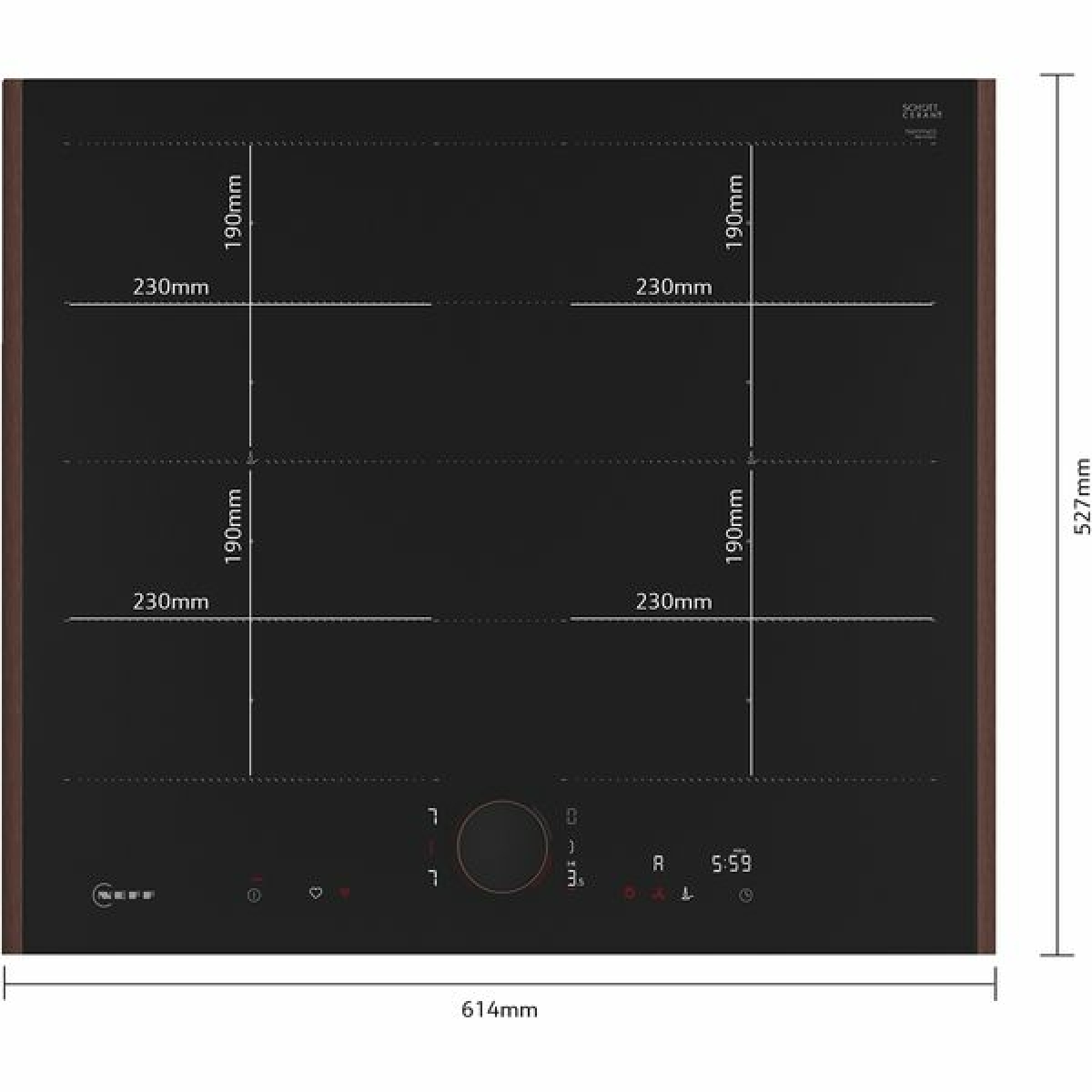 Neff Smart Επαγωγική Εστία με Πλαίσιο Αυτόνομη με Λειτουργία Κλειδώματος 61.4x52.7εκ. Deep Black - Image 3