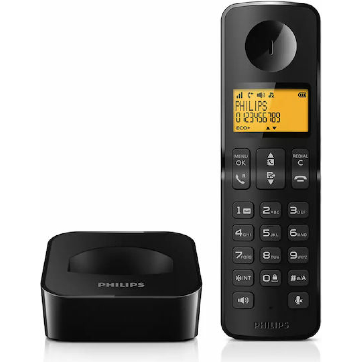 Philips D2601B-34 Ασύρματο Τηλέφωνο με Ελληνικό Μενού Μαύρο - Image 3