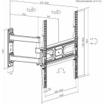Powertech PT-1131 Βάση Τηλεόρασης Τοίχου έως 55" και 35kg Μαύρο - Image 3