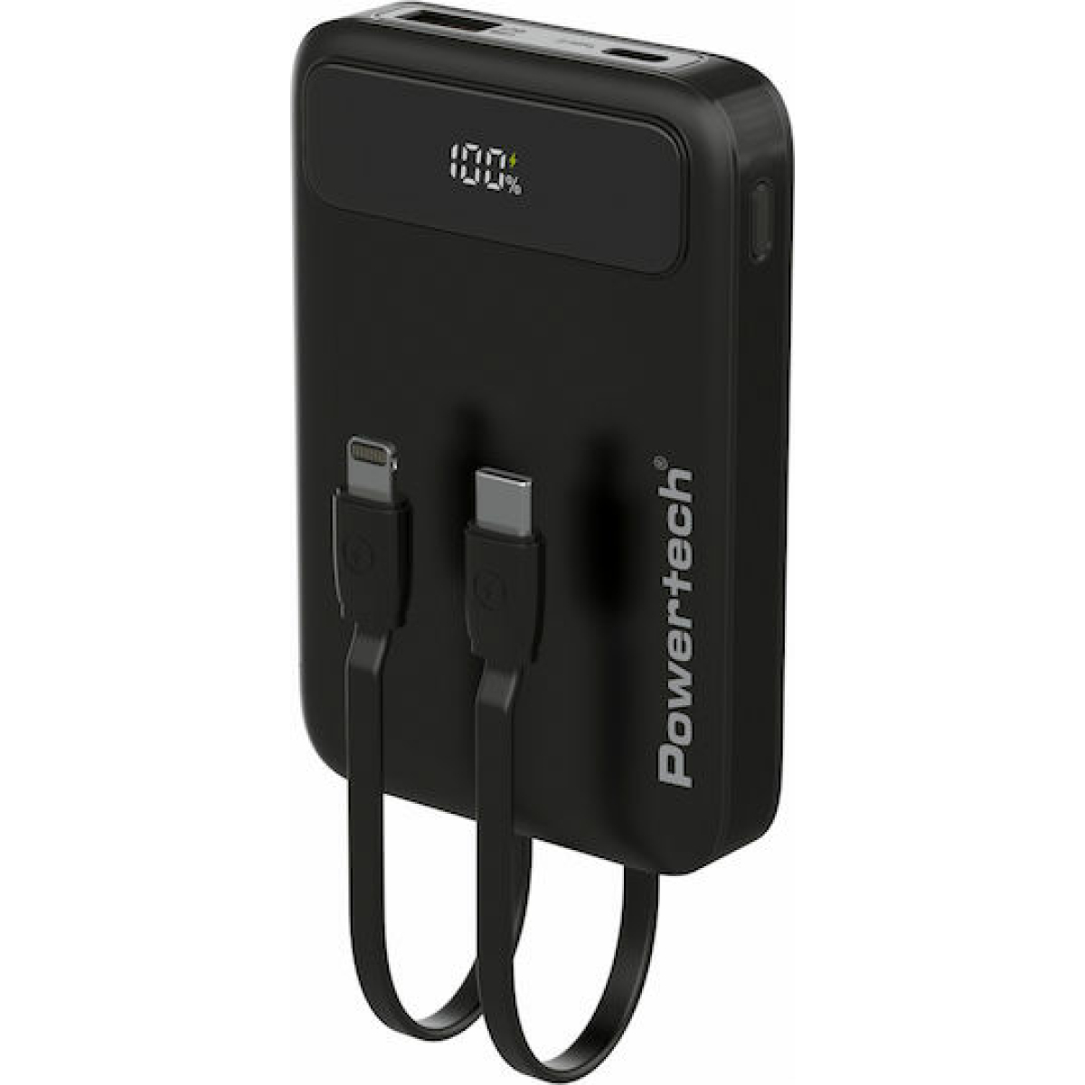 Powertech Power Bank PT-1417 10000mAh 22.5W με Θύρα USB-A και Θύρα USB-C Power Delivery / Quick Charge 3.0 Μαύρο - Image 1