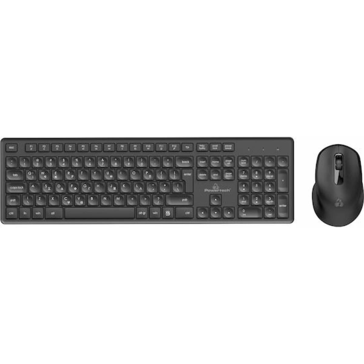 Powertech PT-1151 Ασύρματο Σετ Πληκτρολόγιο & Ποντίκι Ελληνικό Γκρι - Image 1