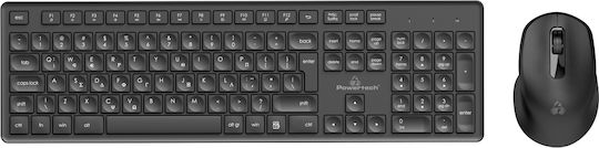 Powertech PT-1151 Powertech PT-1151 Ασύρματο Σετ Πληκτρολόγιο & Ποντίκι Ελληνικό Γκρι - Image 1