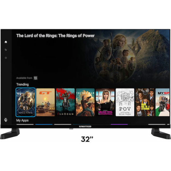 United Smart Τηλεόραση 32" HD Ready LED UN32344T HDR (2024)