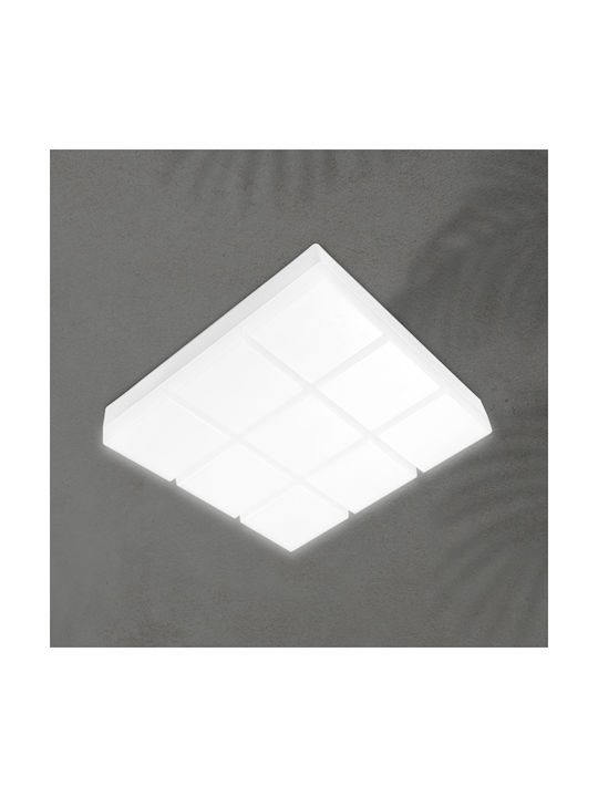 eurolamp 145-20082 1 Eurolamp Πλαφονιέρα Οροφής Εξωτερικού Χώρου με Ενσωματωμένο LED σε Λευκό Χρώμα 145-20082 - Image 4