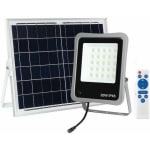 Eurolamp Στεγανός Ηλιακός Προβολέας LED 20W Φυσικό Λευκό 4000K με Τηλεχειριστήριο IP65 147-69580