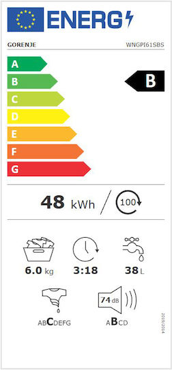 Gorenje WNGPI61SBS 3 Gorenje Πλυντήριο Ρούχων 6kg 1000 Στροφών WNGPI61SBS - Image 2