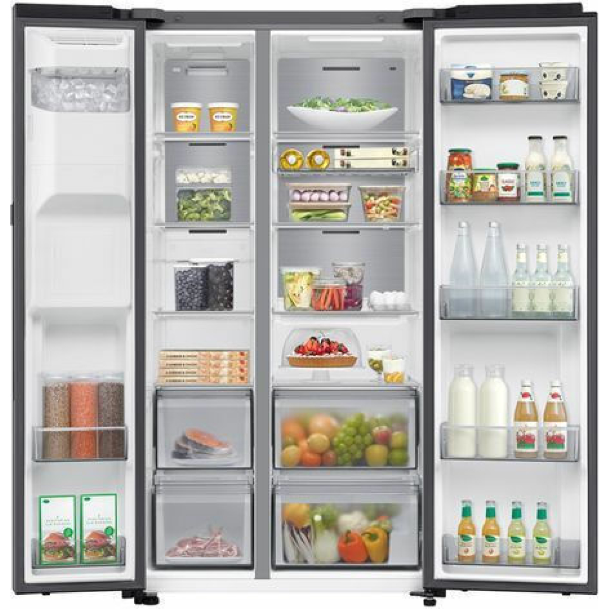Samsung Ψυγείο Ντουλάπα 621lt Total NoFrost Υ178.4xΠ91.2xΒ72.6εκ. Μαύρο RS90F64EETEF - Image 3