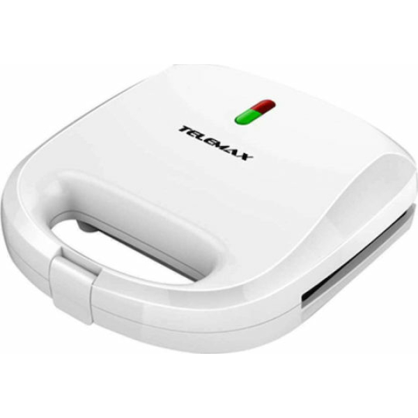 Telemax Τοστιέρα KJ-135 για 2 Τοστ 750W Λευκή 31-0135