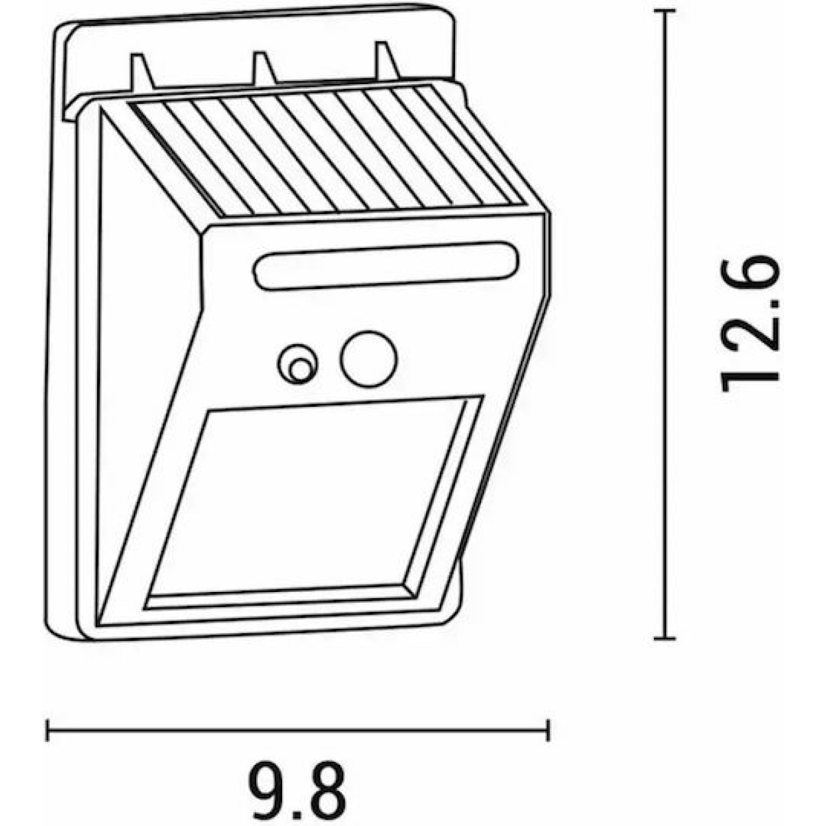 Eurolamp Επιτοίχιο Ηλιακό Φωτιστικό 0.55W 80lm Ψυχρό Λευκό 6500K με Αισθητήρα Κίνησης IP65 145-20810 - Image 2