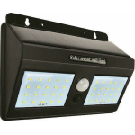 Eurolamp Επιτοίχιο Ηλιακό Φωτιστικό 1.2W 120lm Ψυχρό Λευκό 6500K με Αισθητήρα Κίνησης και Φωτοκύτταρο IP65 145-20811